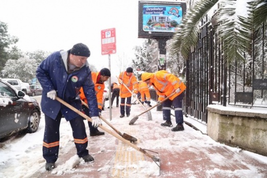 Samsun'da kar manzaraları-2017