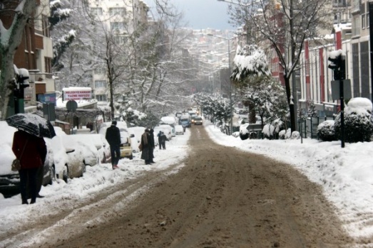 Samsun'da kar manzaraları-2017