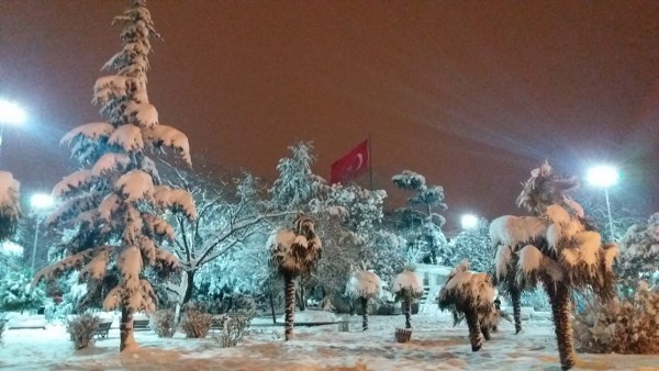 Samsun'da kar manzaraları-2017