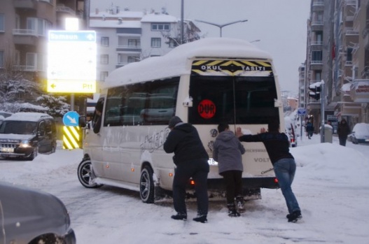 Samsun'da kar manzaraları-2017