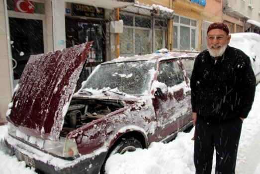 Samsun'da kar manzaraları-2017