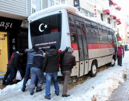 Samsun'da kar manzaraları-2017