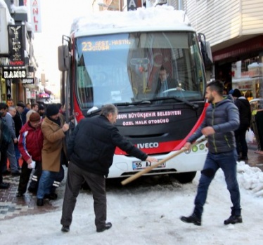 Samsun'da kar manzaraları-2017