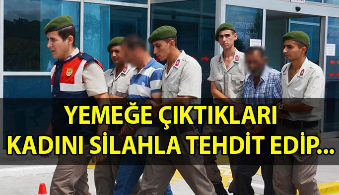 Samsun'da Yemeğe Çıktıkları Kadını Silahla Tehdit Edip...