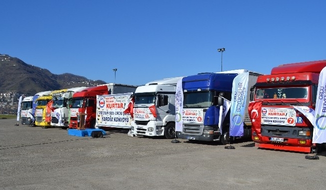 Ordu’dan Halep’e 7 tır dolusu yardım