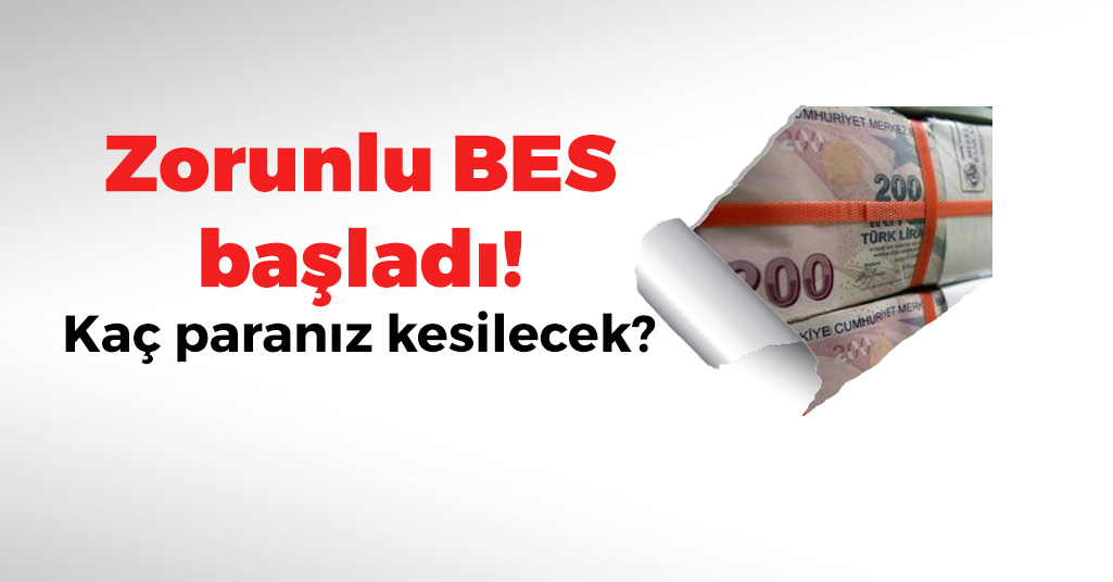 Zorunlu BES Başladı! Kaç Paranız Kesilecek?