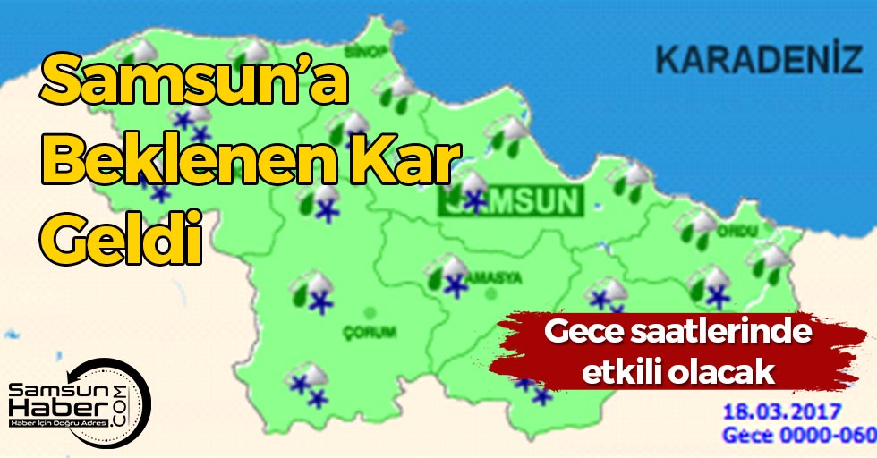 Samsun'a Beklenen Kar Geldi!