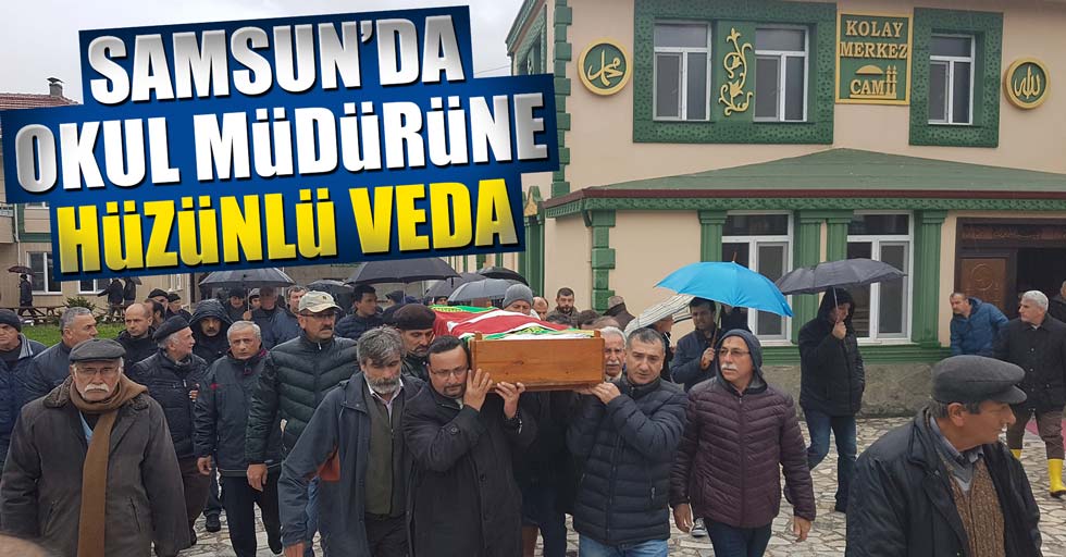 Samsun'da okul müdürüne hüzünlü veda