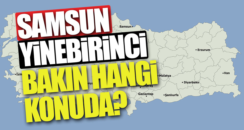 Samsun yine Karadeniz'de birinci bakın hangi konuda?