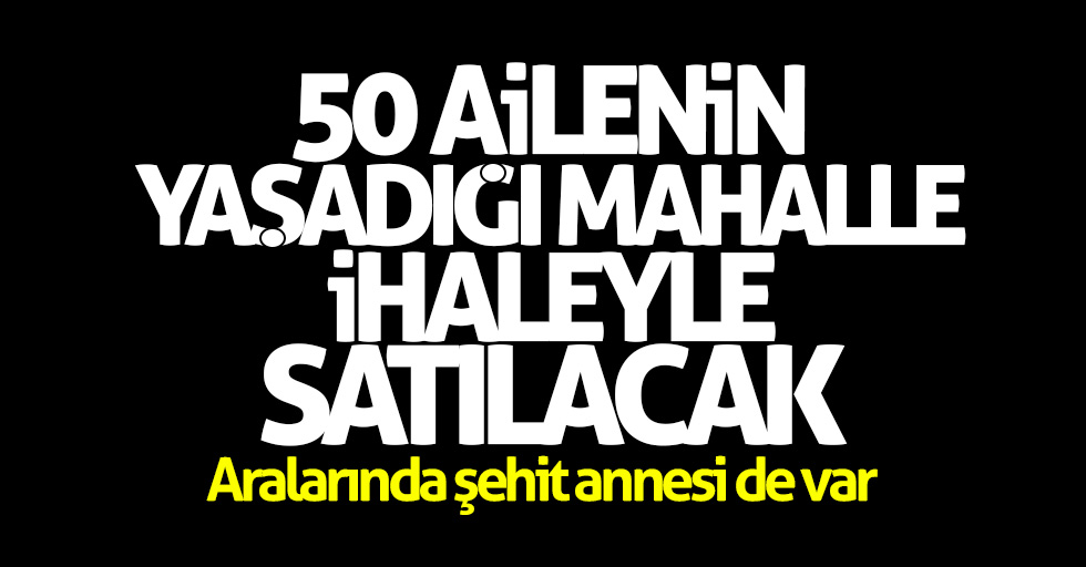 Samsun'da 50 ailenin yaşadığı arazi ihaleyle satılacak