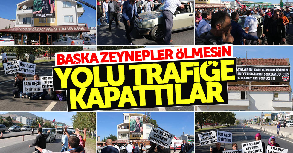 Samsun'da minik Zeynep için yolu trafiğe kapattılar