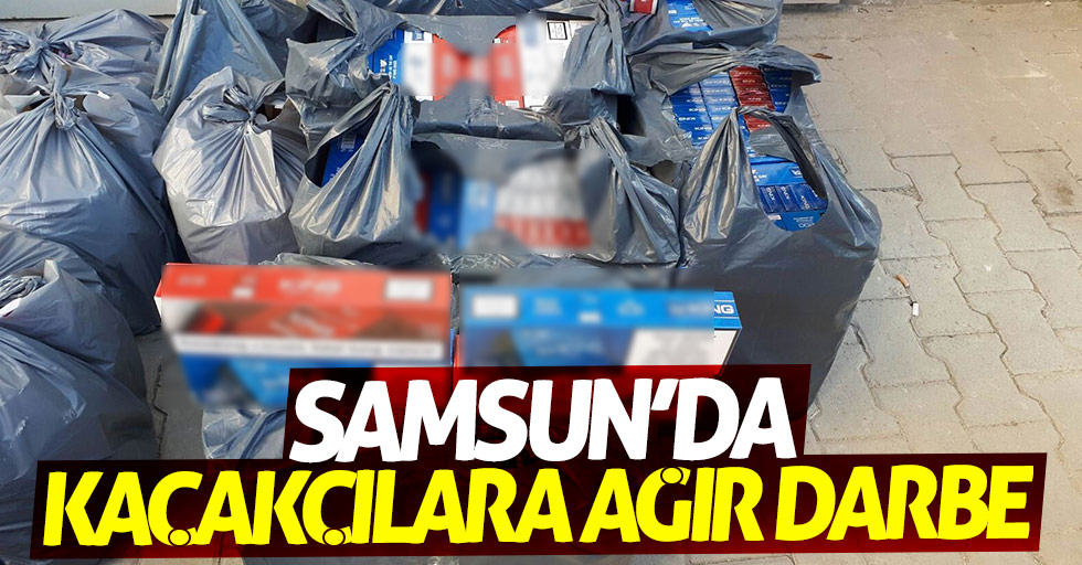 Samsun’da binlerce paket kaçak sigara ele geçirildi 