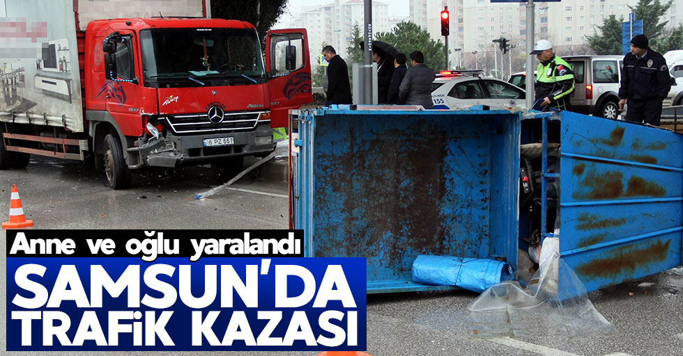 Samsun'da trafik kazası: 2 yaralı