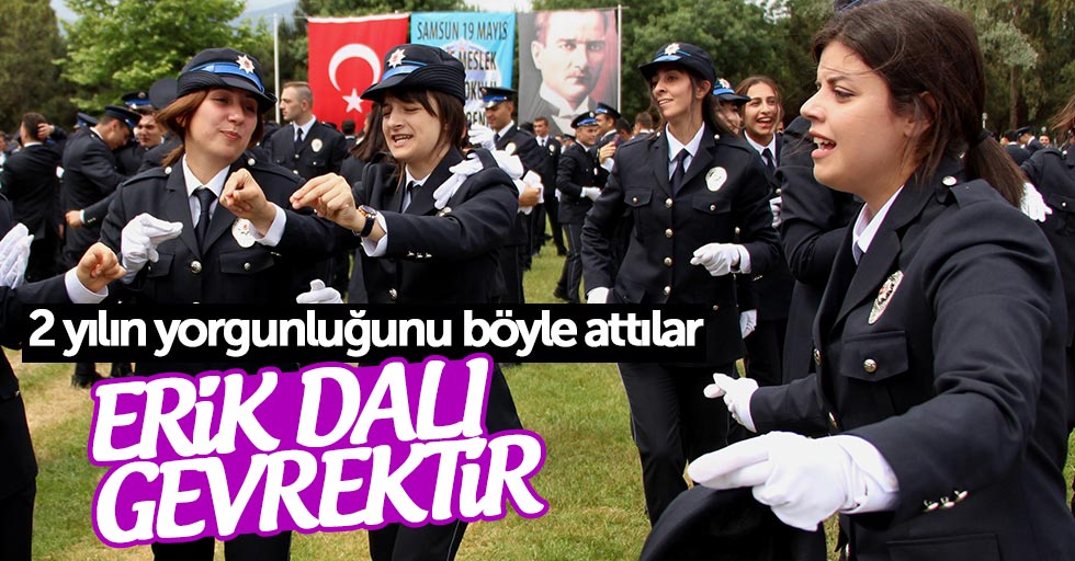 Mezun olan 653 polis adayı Erik Dalı oynadı