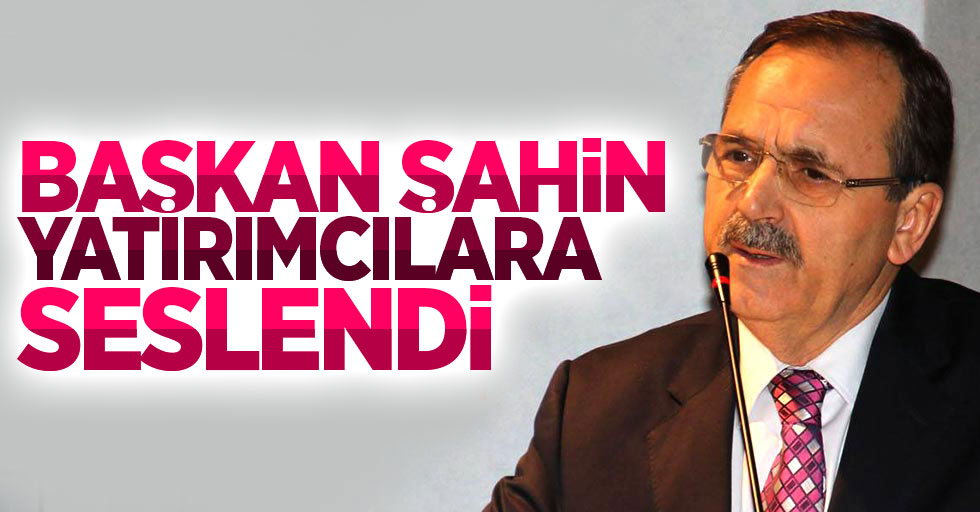 Başkan Şahin, yatırımcı firmalara seslendi