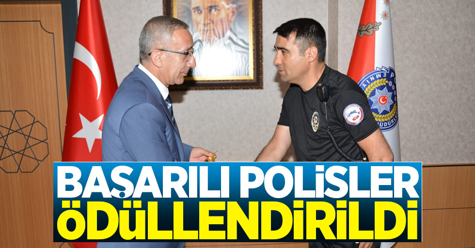 Samsun'da başarılı polislere ödül