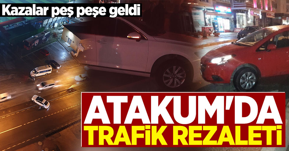 Atakum'da trafik rezaleti! Kazalar peş peşe geldi...