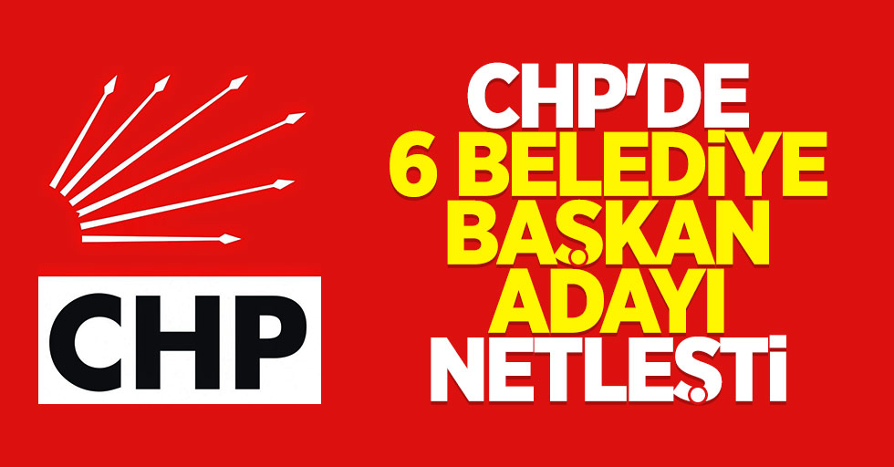 CHP'de 6 belediye başkan adayı netleşti