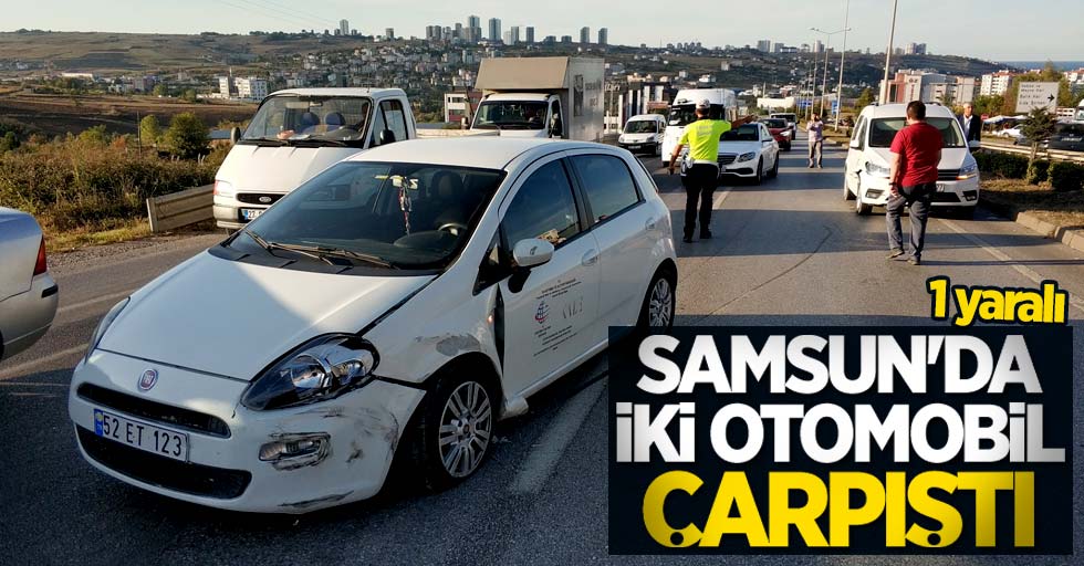 Samsun'da iki otomobil çarpıştı! 1 yaralı