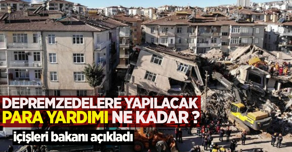 Depremzedelere yapılacak para yardımı ne kadar?