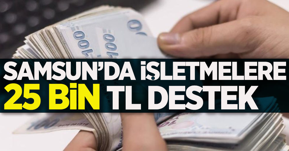 Samsun'da işletmelere 25 bin TL destek!