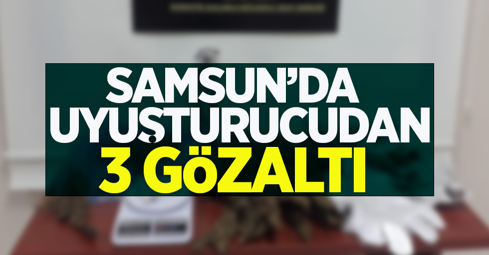 Samsun'da uyuşturucudan 3 gözaltı