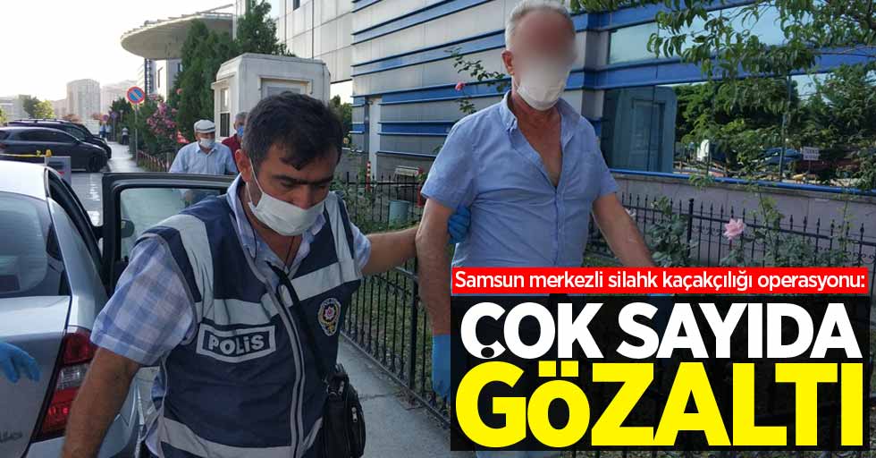 Samsun merkezli silah kaçakçılığı operasyonu: Çok sayıda gözaltı