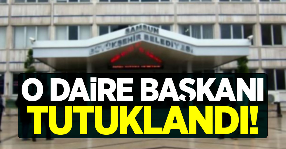 Samsun'da o daire başkanı tutuklandı