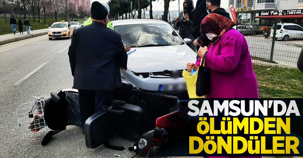 Samsun'da ölümden döndüler