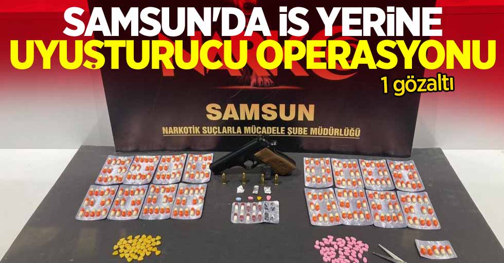 Samsun'da iş yerine uyuşturucu operasyonu: 1 gözaltı