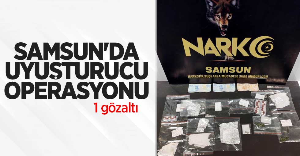 Samsun'da uyuşturucu operasyonu: 1 gözaltı