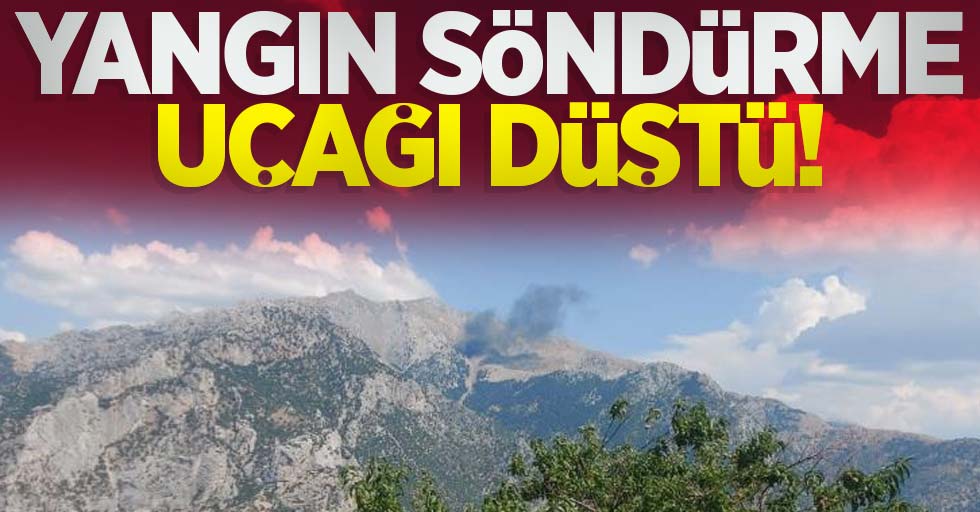 Yangın söndürme uçağı düştü