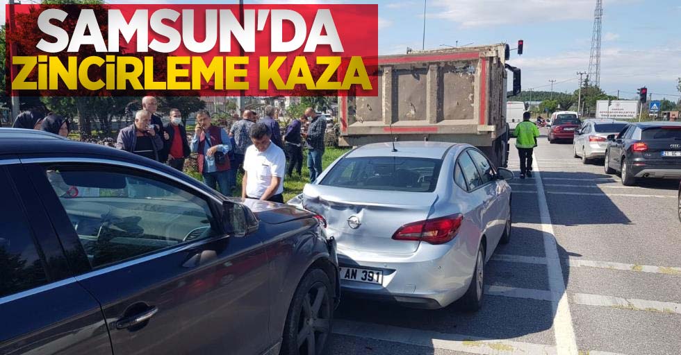 Samsun'da zincirleme trafik kazası