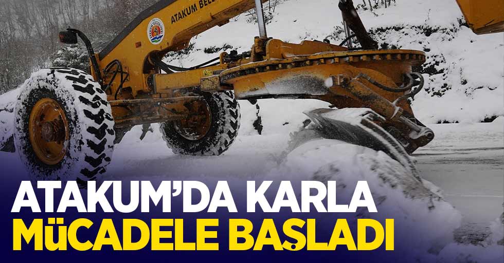 Atakum'da karla mücadele başladı