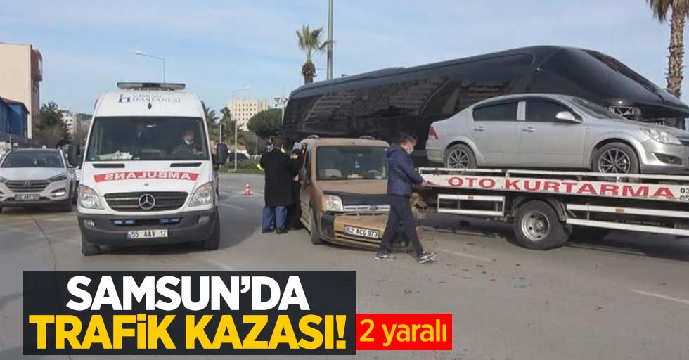 Samsun'da trafik kazası: 2 yaralı