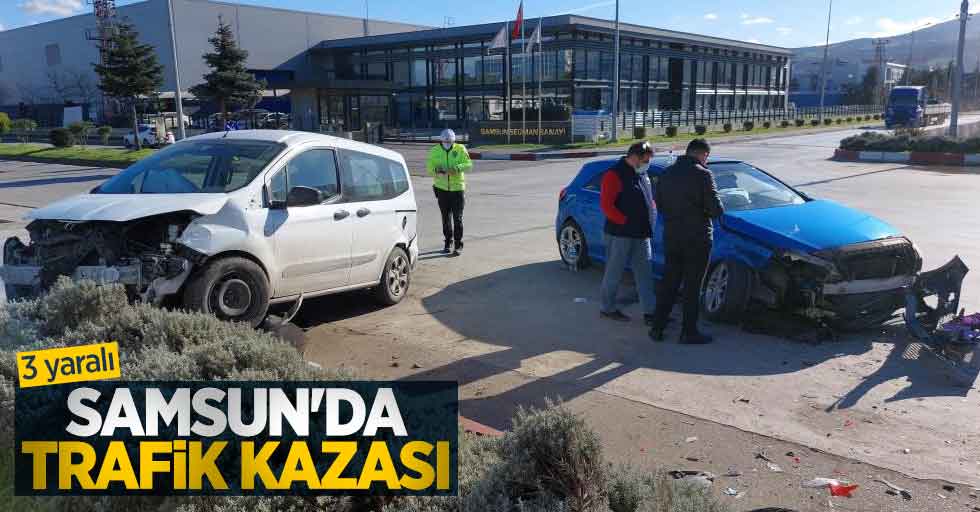 Samsun'da trafik kazası: 3 yaralı