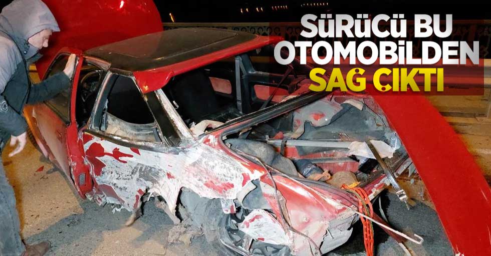 Feci kaza! Sürücü bu otomobilden sağ çıktı 