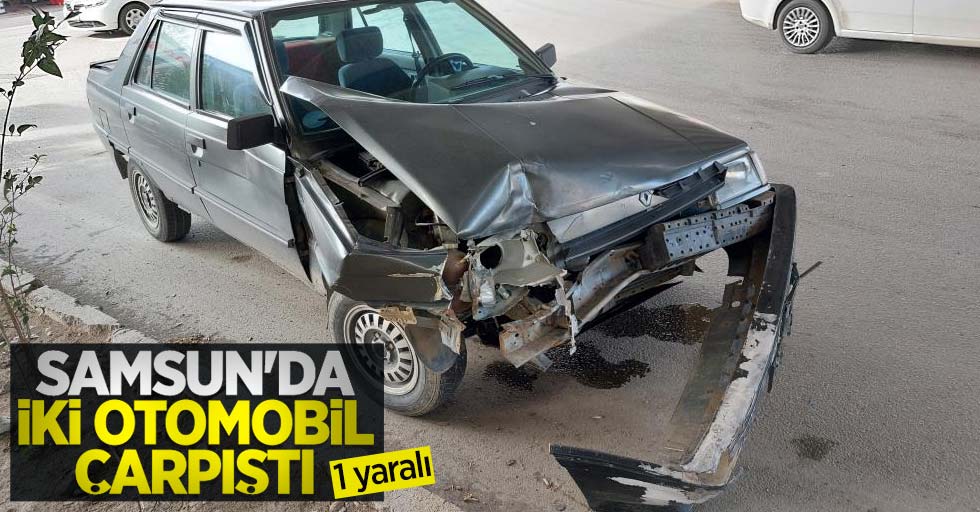 Samsun'da iki otomobil çarpıştı: 1 yaralı