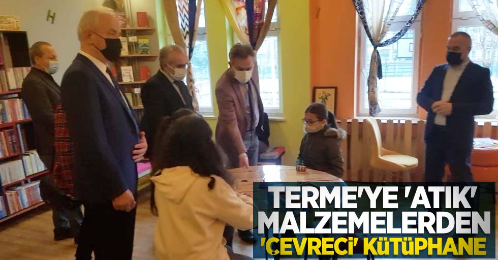 Terme'ye 'atık' malzemelerden 'çevreci' kütüphane