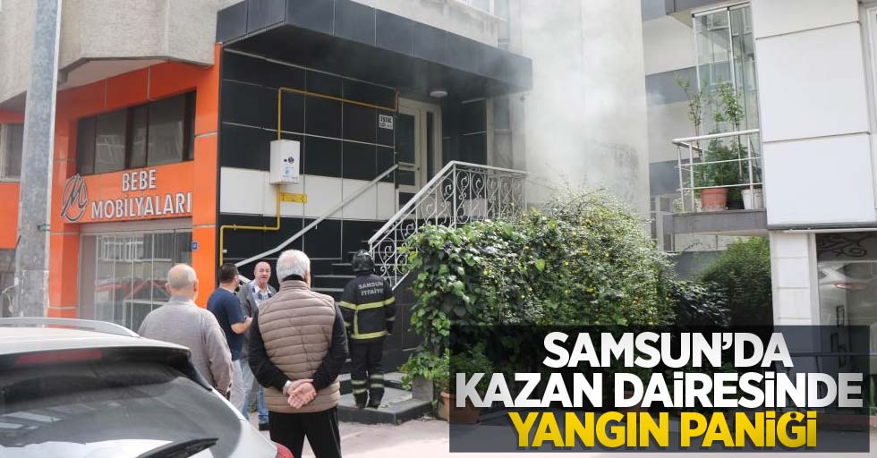 Kazan dairesinde yangın paniği