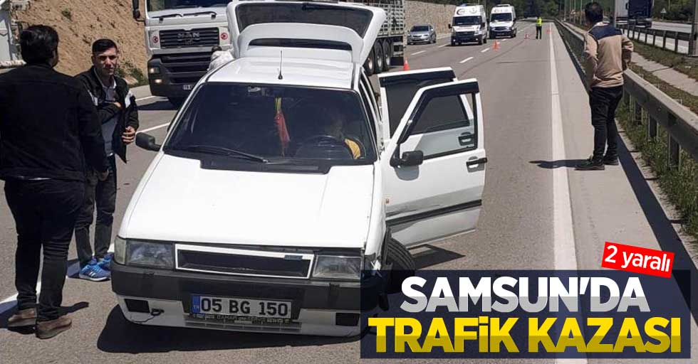 Samsun'da trafik kazası: 2 yaralı