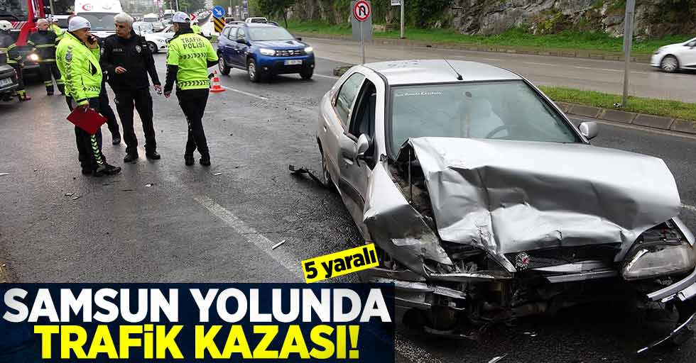 Samsun Yolunda Kaza! 5 Yaralı!