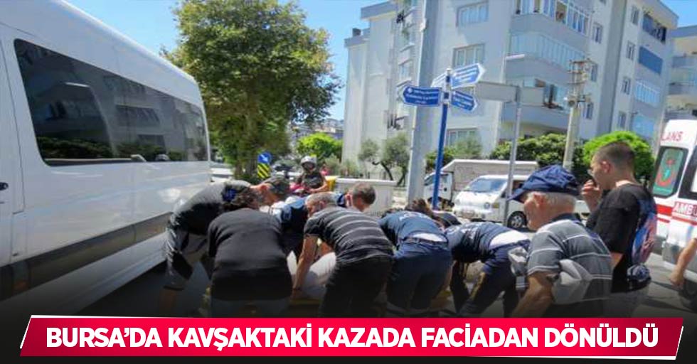 Bursa’da kavşaktaki kazada faciadan dönüldü