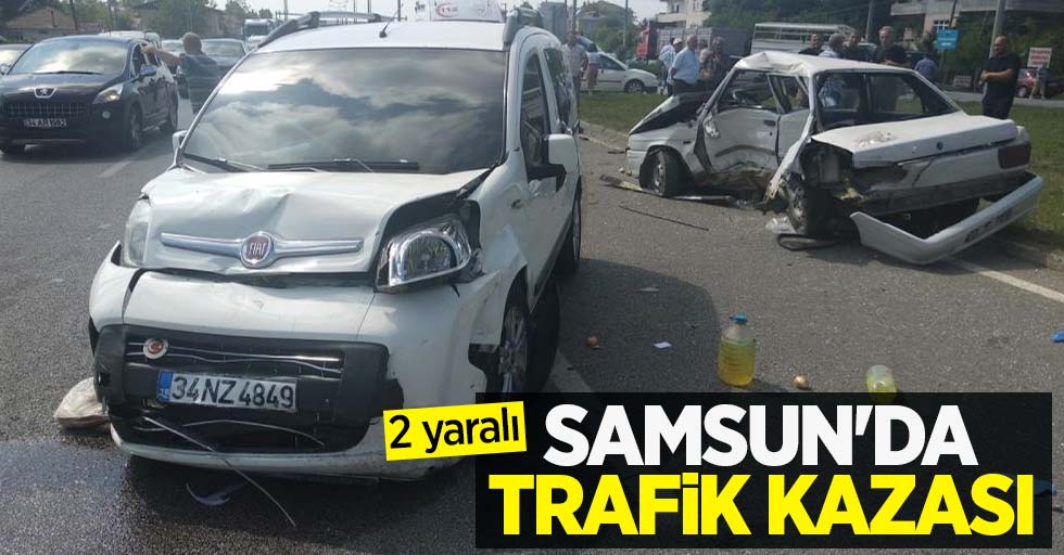 Samsun'da trafik kazası: 2 yaralı