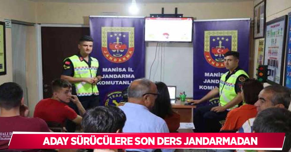 Aday sürücülere son ders jandarmadan