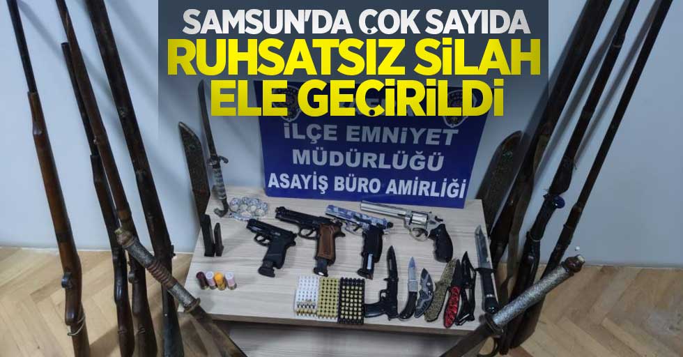 Samsun'da çok sayıda ruhsatsız silah ele geçirildi