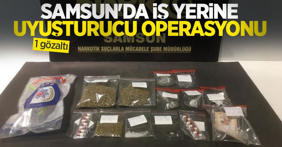 Samsun'da iş yerine uyuşturucu operasyonu: 1 gözaltı