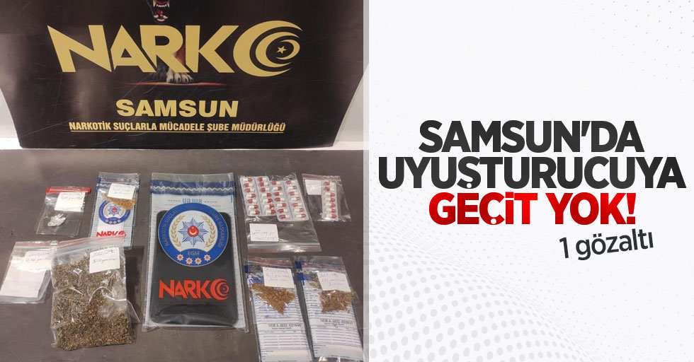 Samsun'da uyuşturucuya geçit yok: 1 gözaltı