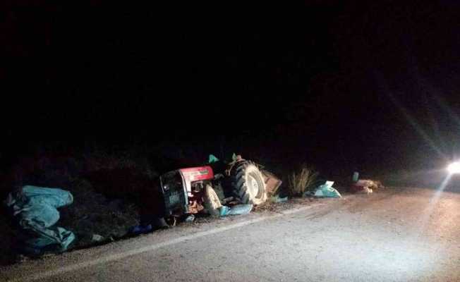 İzmir’de yoldan çıkan traktör devrildi, 1 kişi hayatını kaybetti