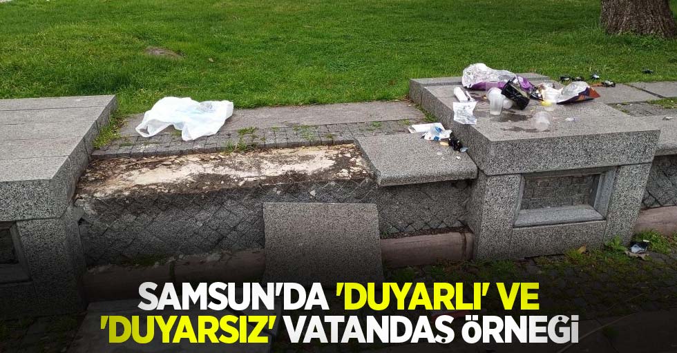 Samsun'da 'duyarlı' ve 'duyarsız' vatandaş örneği